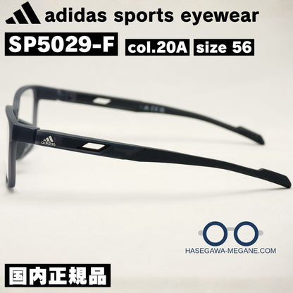 アディダス メガネ SP5029 マットグレー テンプル外側からの写真
