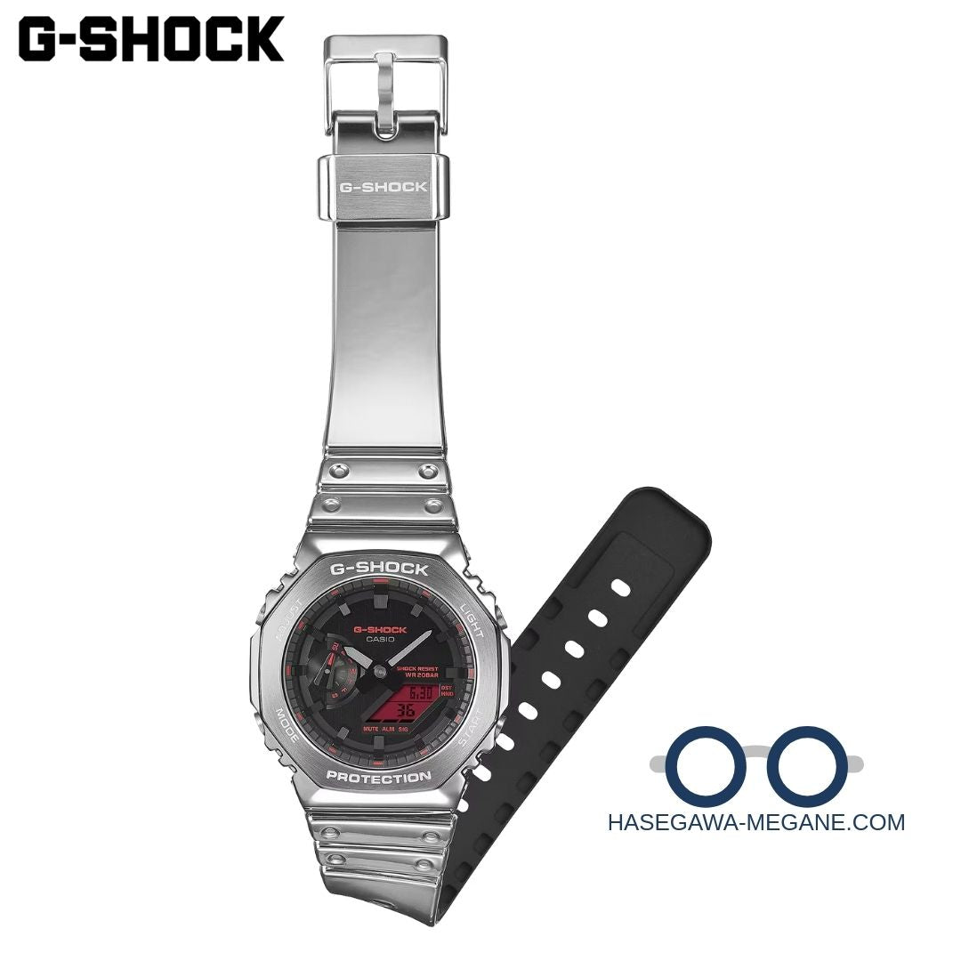 G-SHOCK gm-2100yra-8ajf カシオ腕時計 シルバーメタリック バンド裏面も