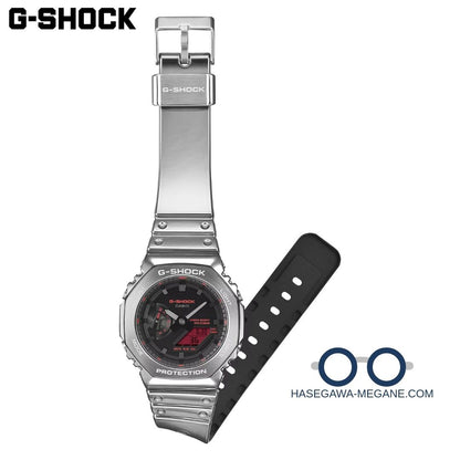 G-SHOCK gm-2100yra-8ajf カシオ腕時計 シルバーメタリック バンド裏面も