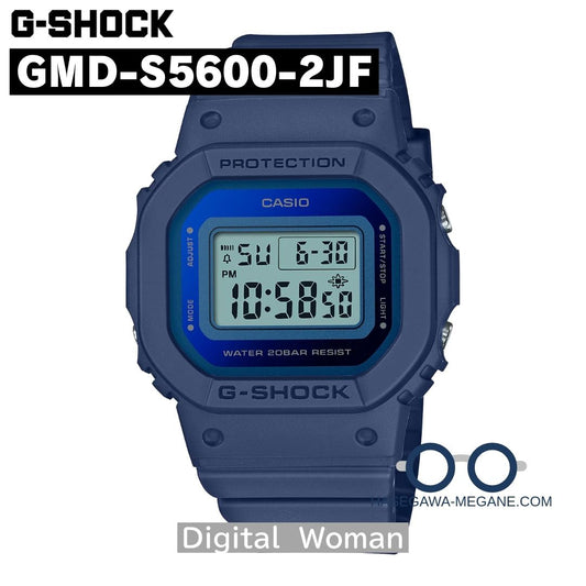 G-SHOCK GMD-S5600-2JF ネイビー×ブルー 正面 時計単体