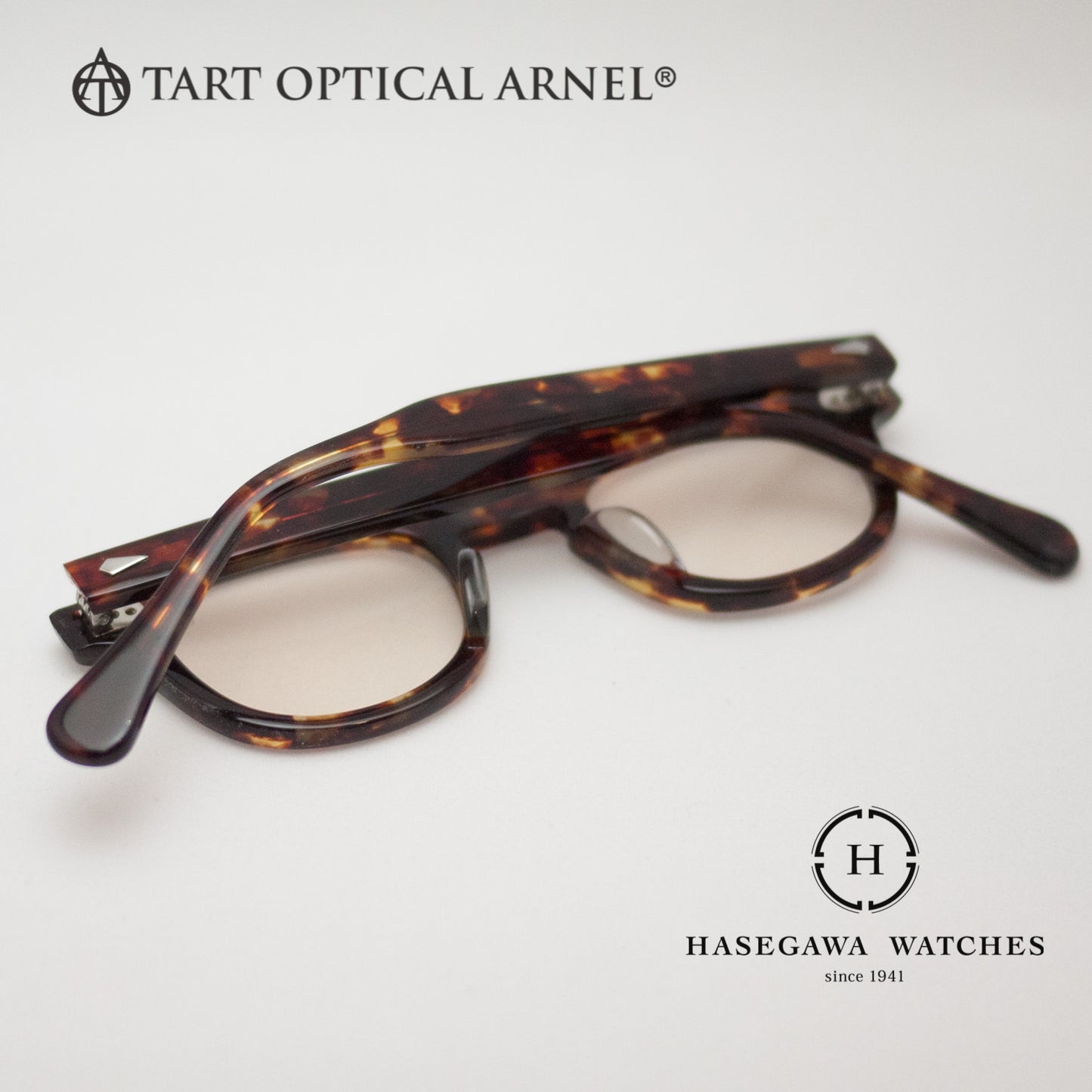 べっこう調のウォルナット タートオプティカルアーネルの裏面写真