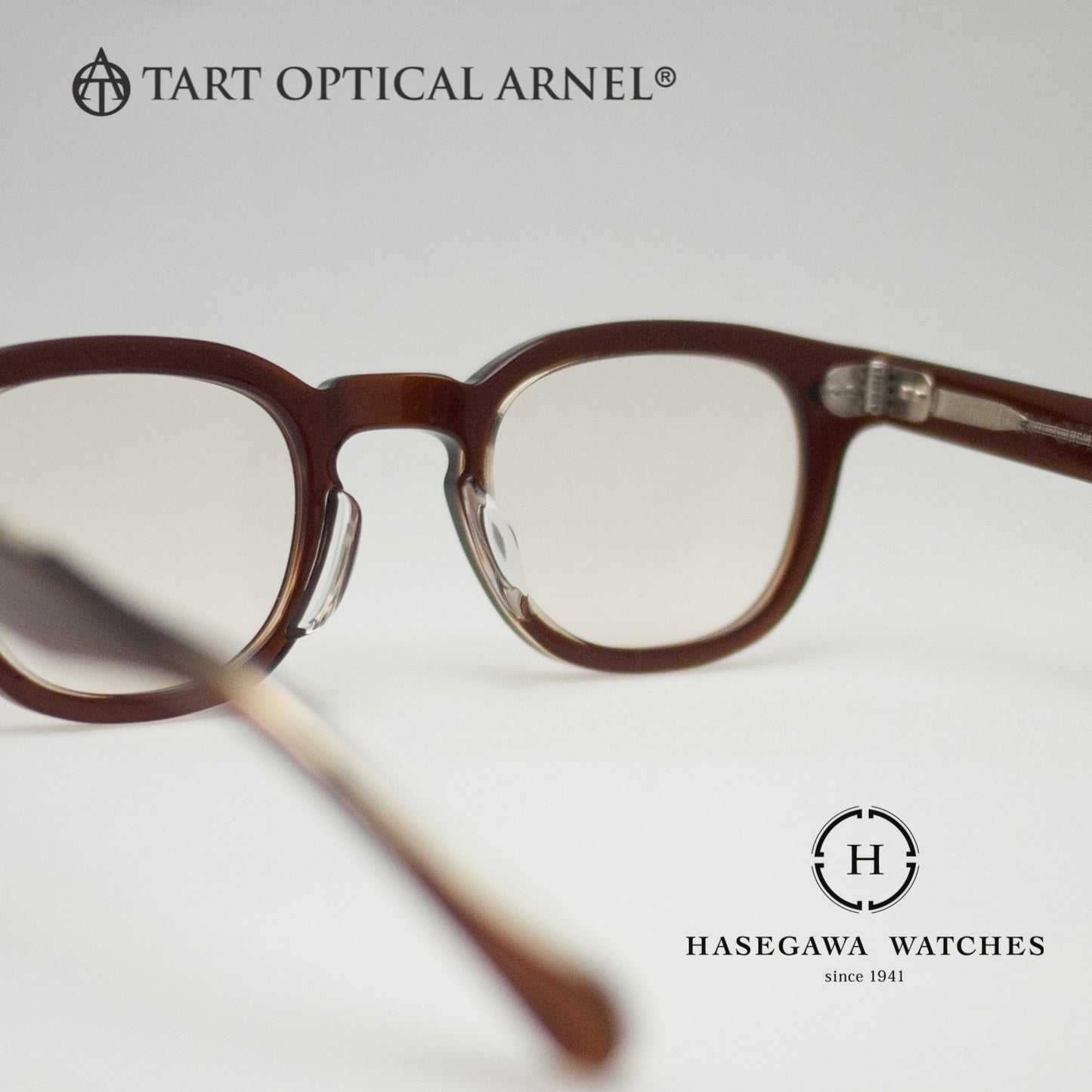 アジアンフィットのノーズパッドと7枚蝶番が特徴的な鯖江産の復刻メガネ