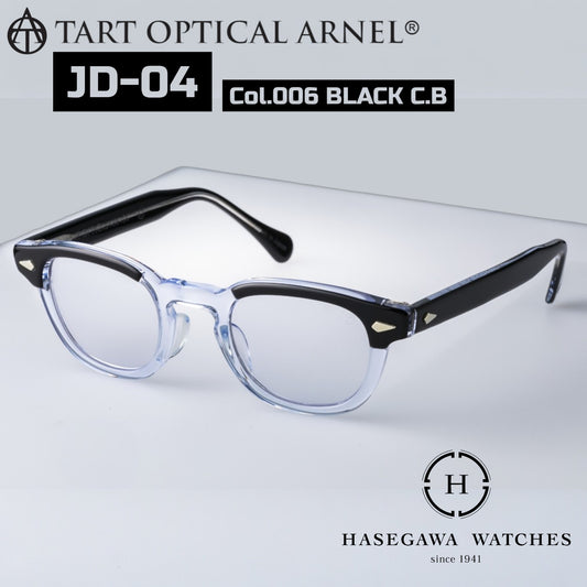 タートオプティカルアーネルJD-04 カラー006 ブラック クリアブラック代表メガネ写真