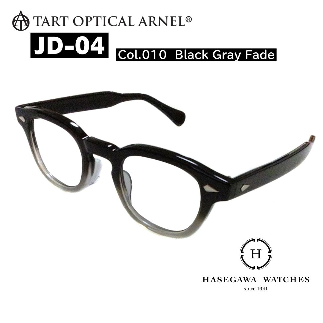 タートオプティカルアーネルJD-04 カラー010 ブラックグレー フェード 代表メガネ写真