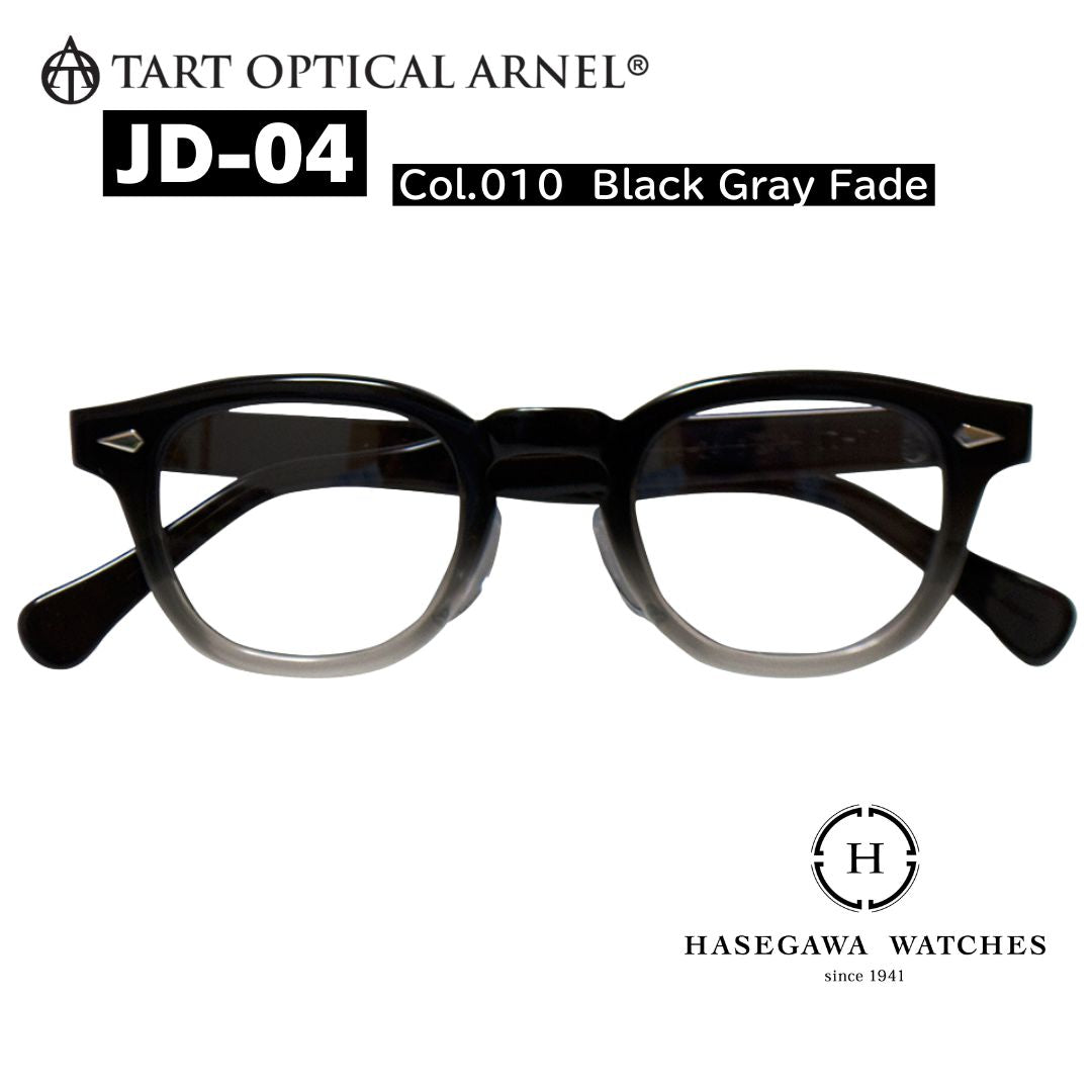 ジョニーデップ愛用復刻メガネ タートオプティカルアーネルJD-04 ブラックグレイ フェード