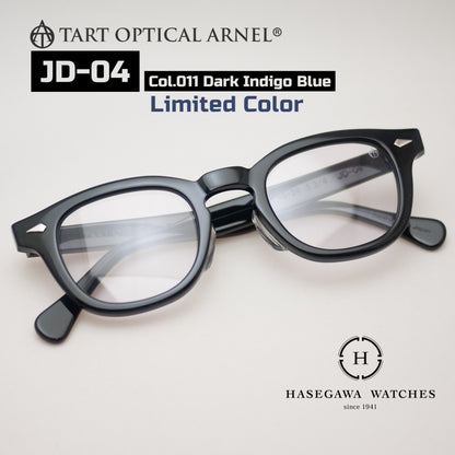 タートオプティカルアーネルJD-04 限定モデルカラーのダークインディゴブルー 代表メガネ写真