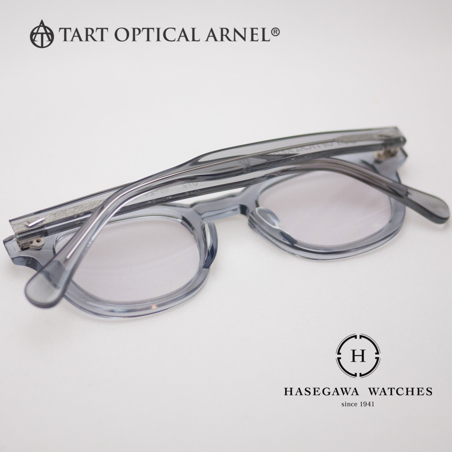 シャープなエッジのテンプル合口とダイヤモンド型のリベット 裏面写真