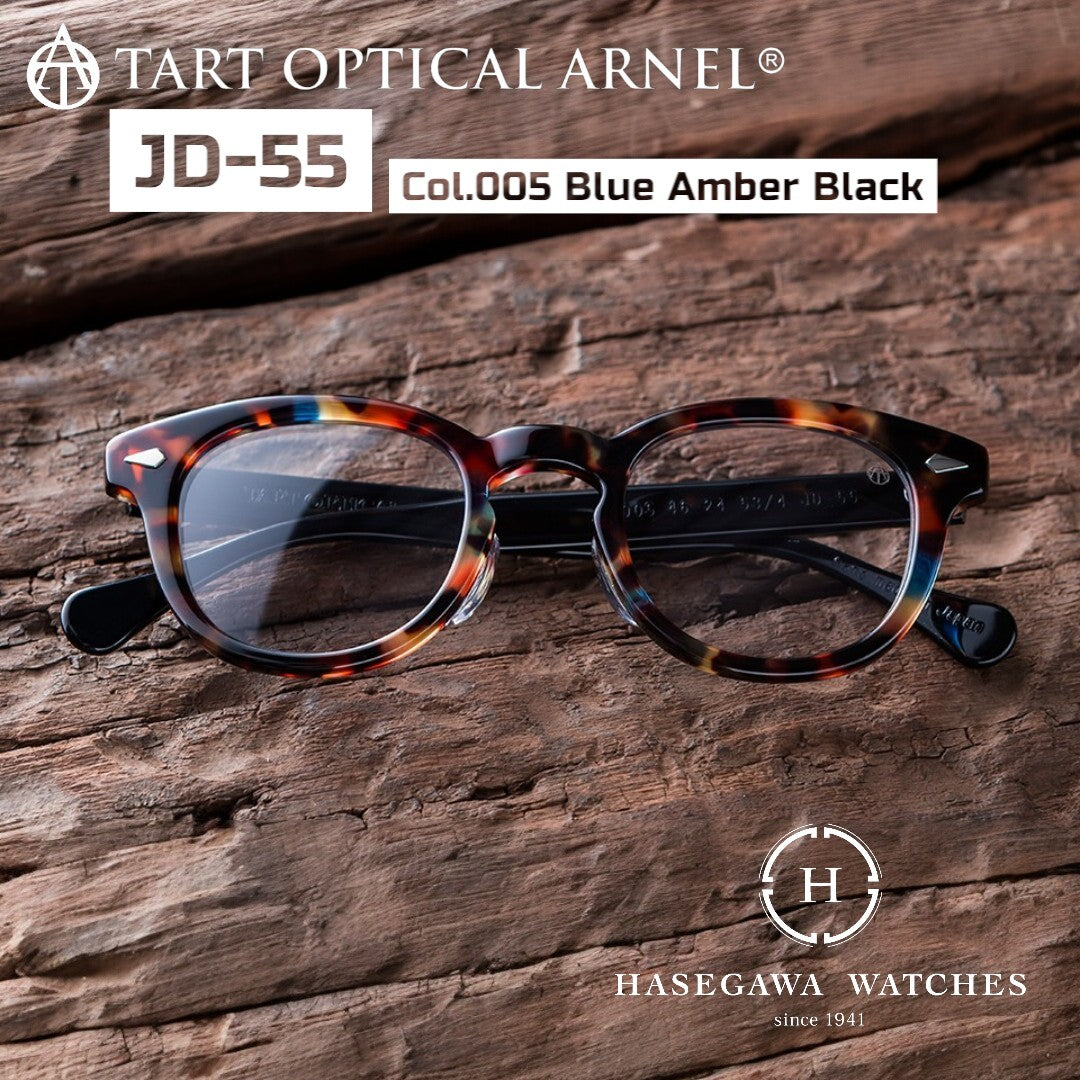 タートオプティカルアーネルJD-55 カラー005ブルーアンバー ブラック代表メガネ写真