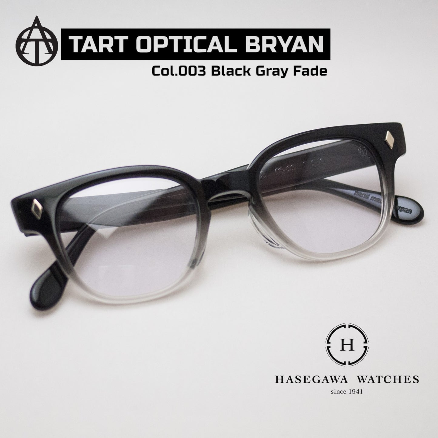 タートオプティカルブライアン ブラックグレイフェード代表メガネ写真