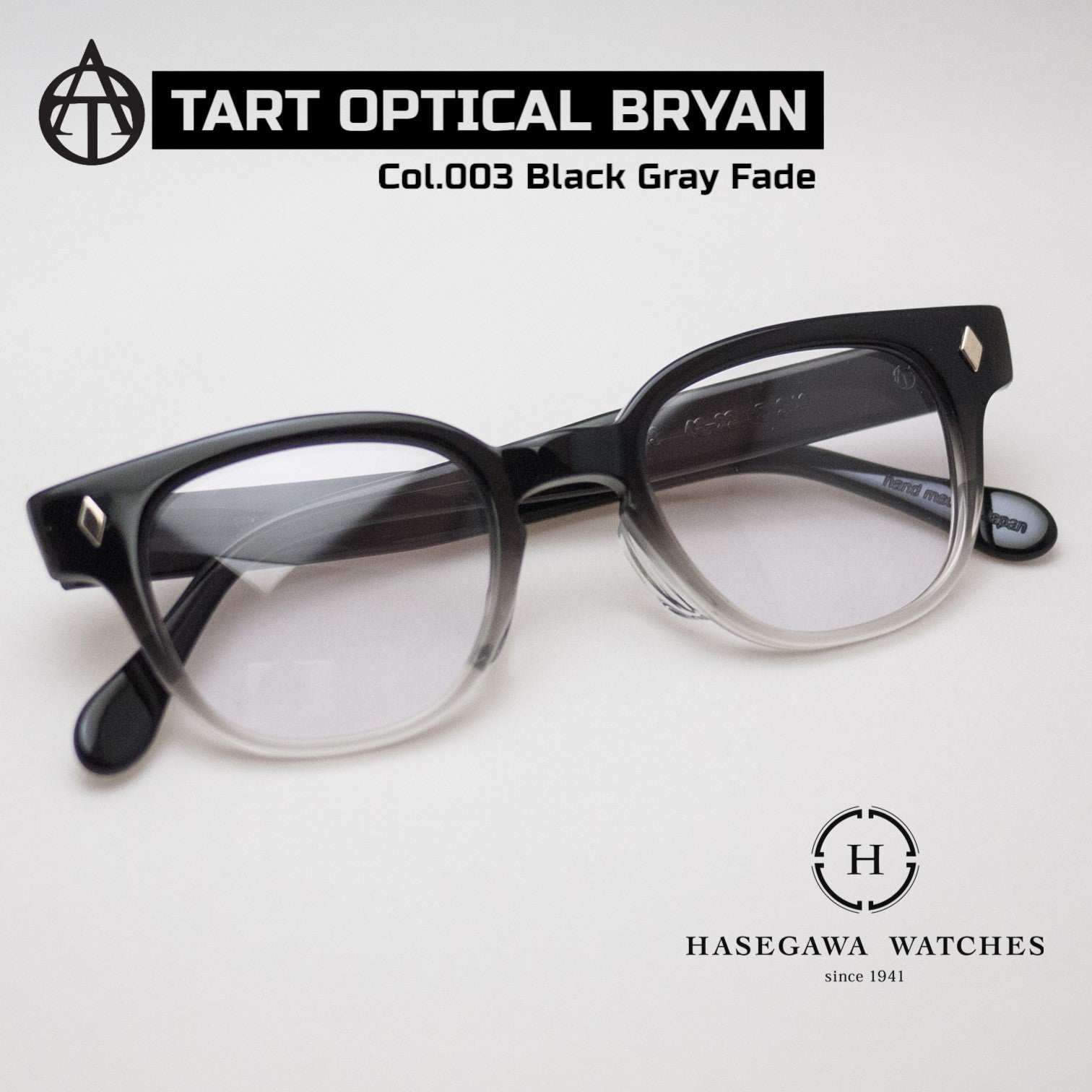 タートオプティカルブライアン ブラックグレイフェード代表メガネ写真