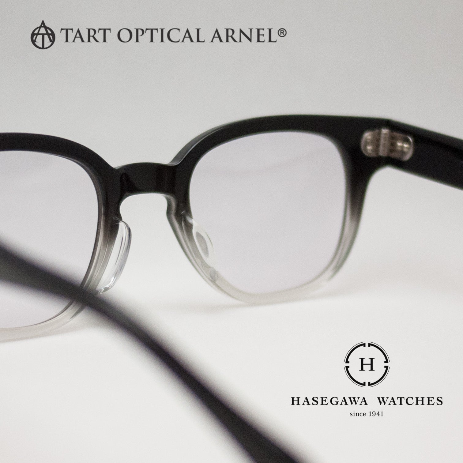 アジアンフィットの盛り高の鼻パッドと7枚蝶番採用の高品質な鯖江産メガネ