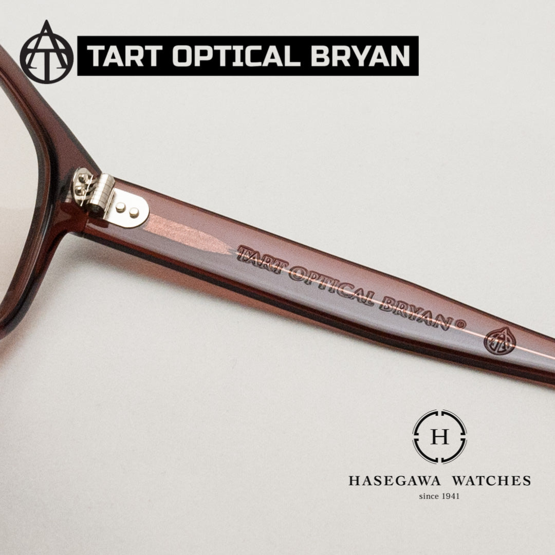 タートオプティカル ブライアンのブランド名とロゴマーク刻印されたテンプル