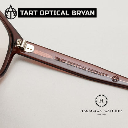 タートオプティカル ブライアンのブランド名とロゴマーク刻印されたテンプル