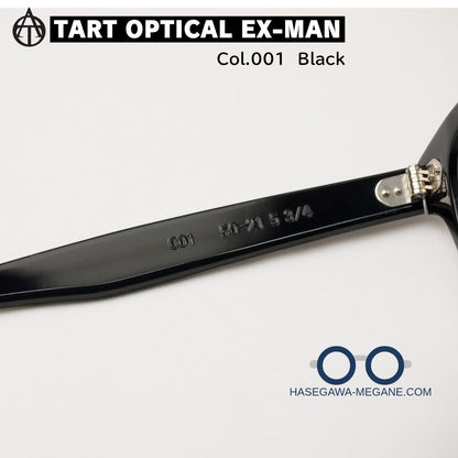 タートオプティカルex-man ブラックの50サイズの刻印テンプル