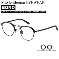 ミスタージェントルマン アイウェア BONO C：Matte Black & Silver - Matte Black 正規取扱店 標準レンズ無料