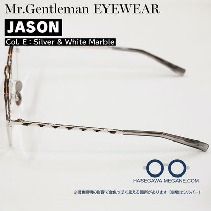 ミスタージェントルマン アイウェア JASONジェイソン シルバー テンプル全体写真