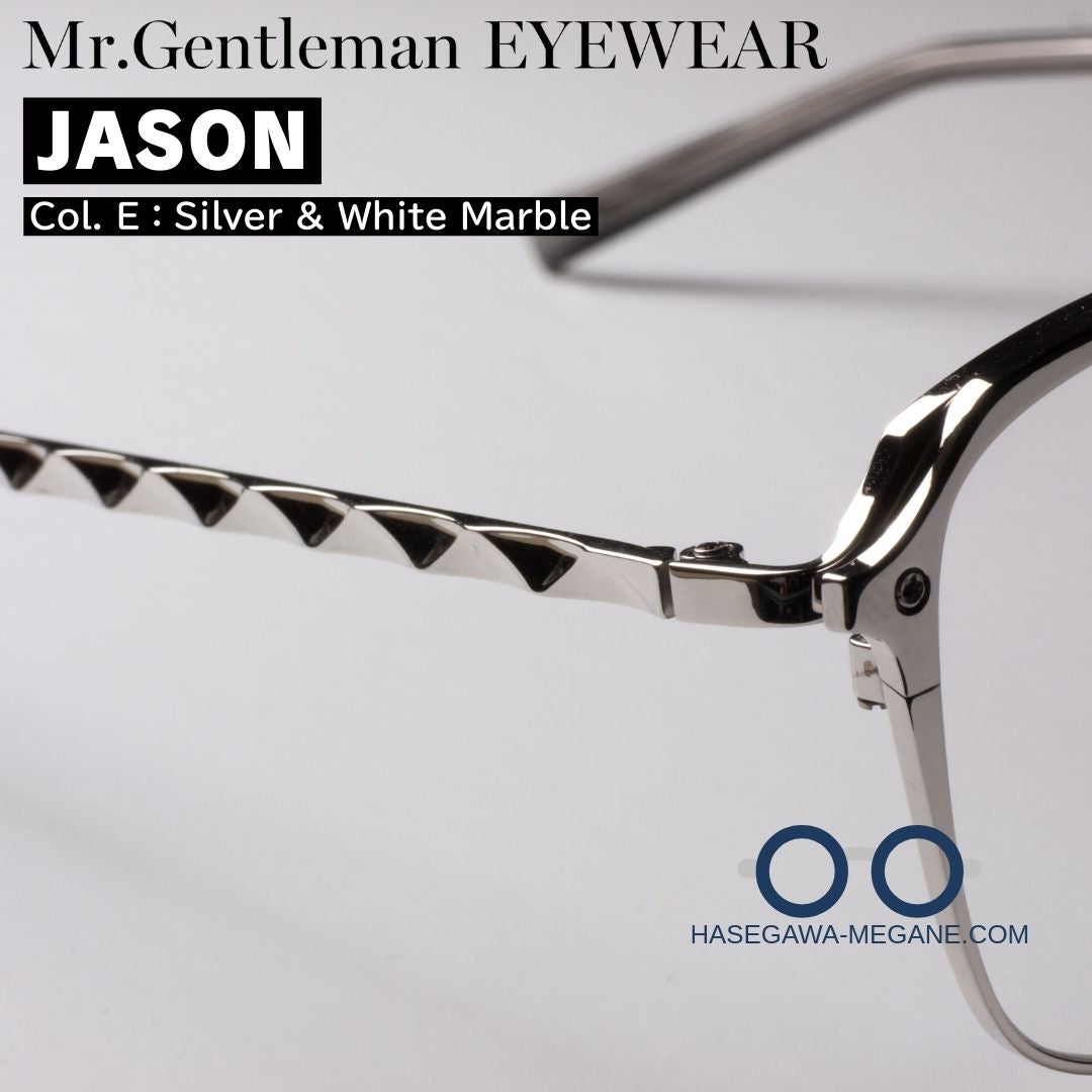 ミスタージェントルマン アイウェア ジェイソン シルバー スタッズ形状テンプル