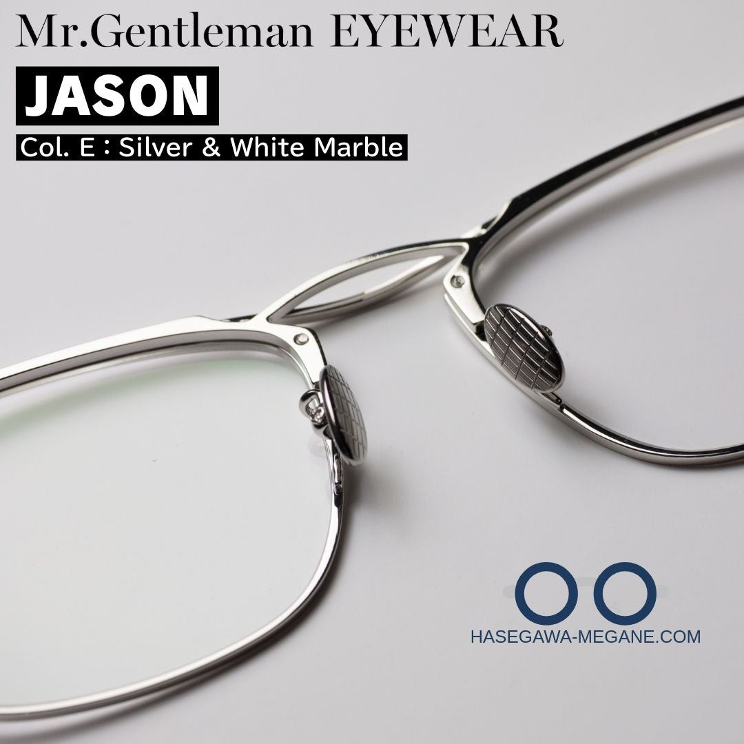ミスタージェントルマン アイウェア ジェイソン シルバー ツインブリッジとオリジナル鼻パッド