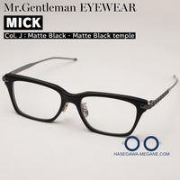 ミスタージェントルマン アイウェア MICK J Matte Black - Matte Black 正規取扱店 標準レンズ無料