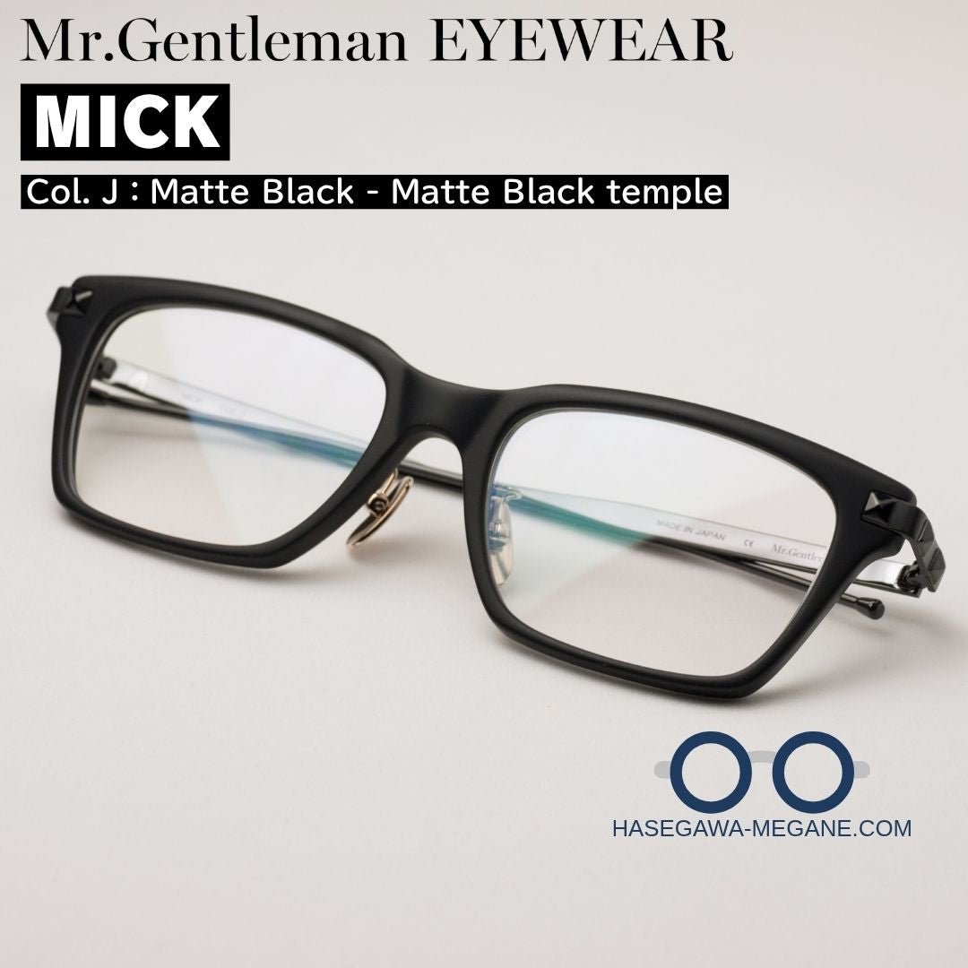 ミスタージェントルマン アイウェア MICK J Matte Black 正規取扱店