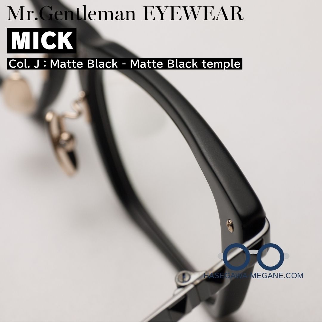 ミスタージェントルマン アイウェア MICK J Matte Black 正規取扱店