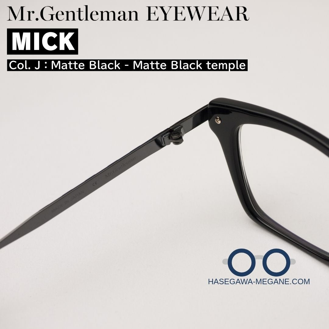 ミスタージェントルマン アイウェア MICK J Matte Black 正規取扱店