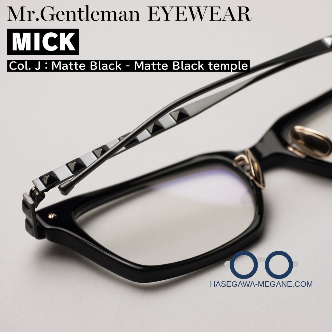 ミスタージェントルマン アイウェア MICK J Matte Black 正規取扱店