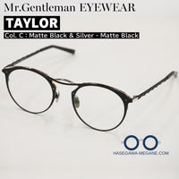 ミスタージェントルマン アイウェア TAYLOR C Matte Black&Silver-Matte Black 正規取扱店 標準レンズ無料