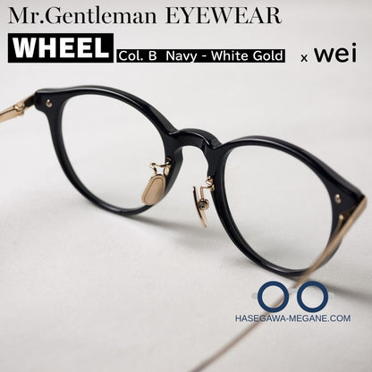 ミスタージェントルマン アイウェア WHEEL B Navy チタン ノーズパッド