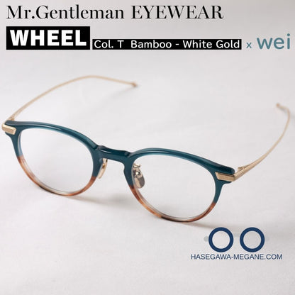 ミスタージェントルマン アイウェア カラーT Bamboo Gold ボストン型シェイプ メイン写真